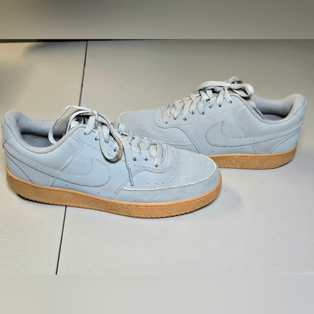 Nike‎ Court Vision Particle Grey Wheat Streetwear Sneakers, Size 10